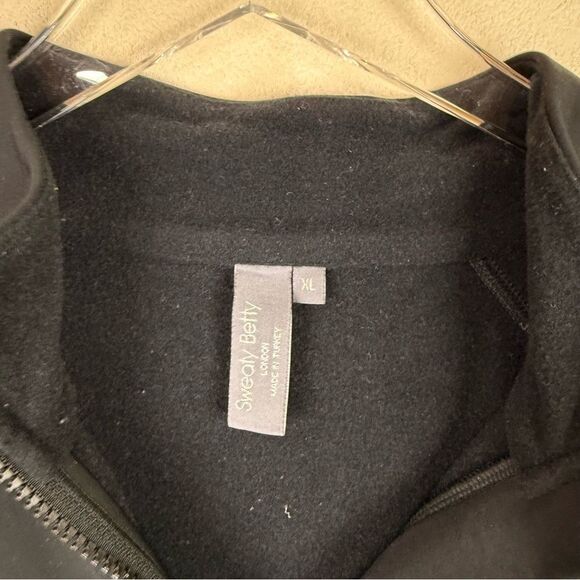 Sweaty Betty Pullover Quarter Zip Black Sweatshirt Size XL - Picture 2 of 4